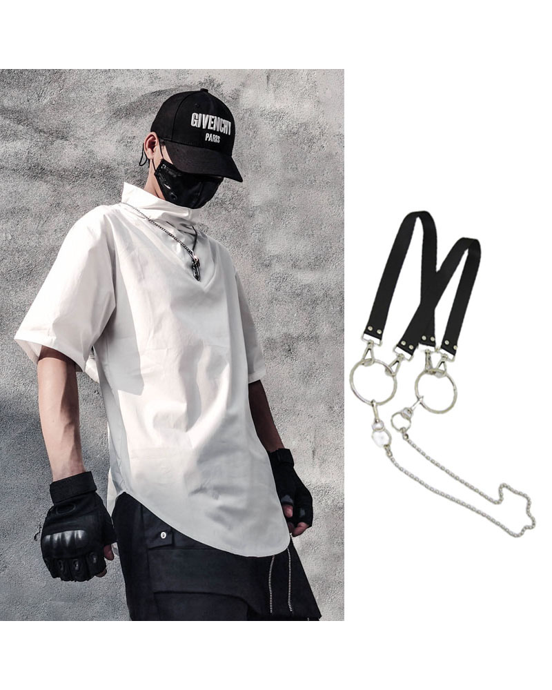 Techwear T-shirts,tactical shirt,mens black tees,cargo t-shirt men&