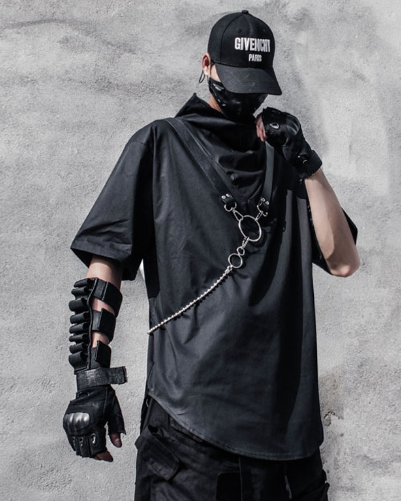 With Chain Function Japanese Techwear T-Shirt – Techwear Official