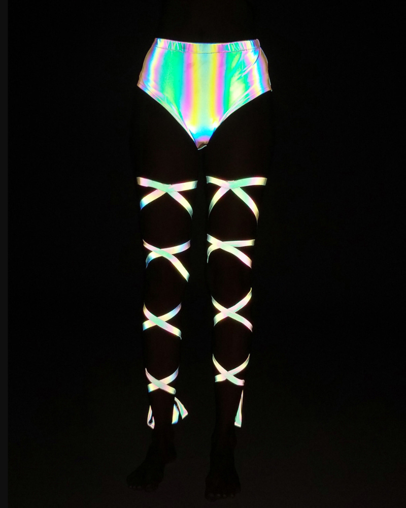 Silver Reflective Rave Shiny Swimsuit – Techwear Official