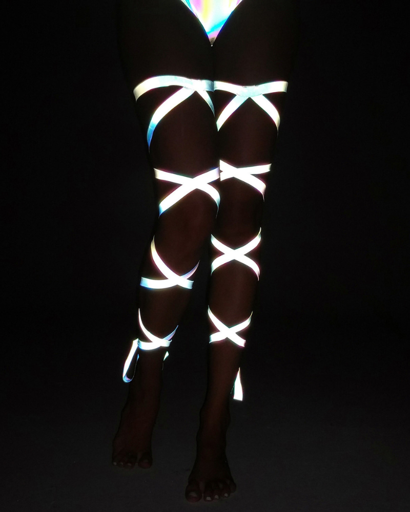 Women Rave Reflective Leg Wrap (Excluding Shorts)