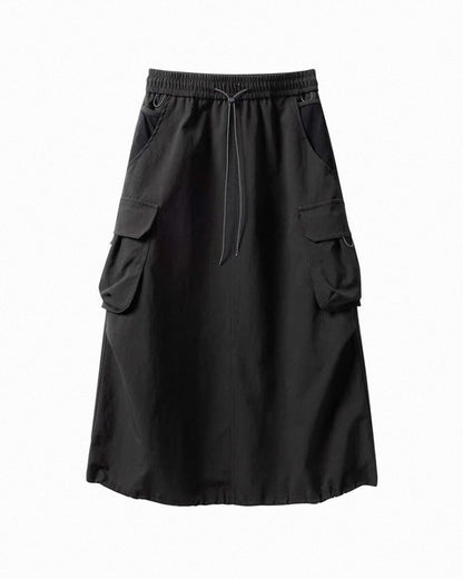 Womens Water-Resistant Cargo A-Line Skirt