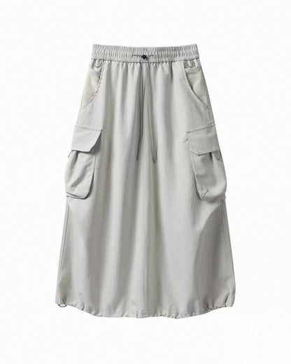 Womens Water-Resistant Cargo A-Line Skirt