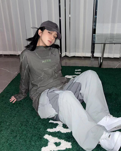 XIPHEVIL Cyberpunk Outfits 3D Cut Dyed Unisex Sweatshirt