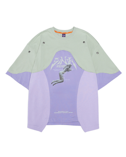 XIPHEVIL Cyberpunk Dream Princess Ice-Cool Mesh Panel T-Shirt