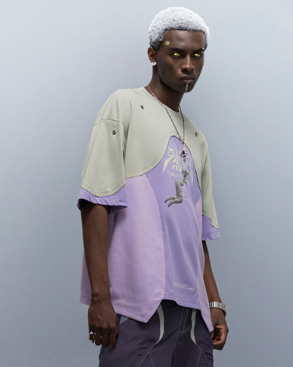 XIPHEVIL Cyberpunk Dream Princess Ice-Cool Mesh Panel T-Shirt