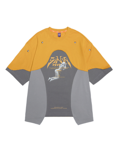 XIPHEVIL Cyberpunk Dream Princess Ice-Cool Mesh Panel T-Shirt