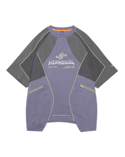 XIPHEVIL Cyberpunk Grid Dreamweave Quick-Dry T-Shirt