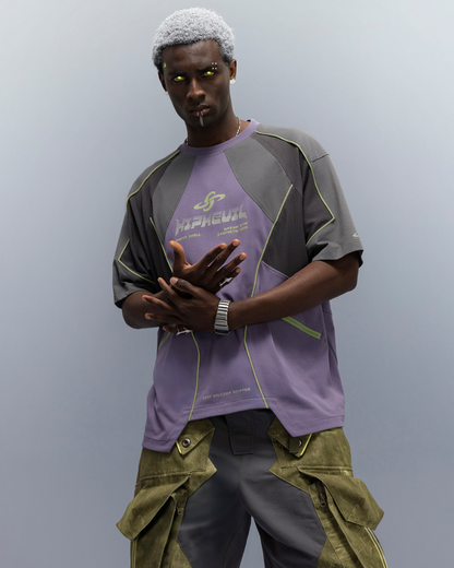 XIPHEVIL Cyberpunk Grid Dreamweave Quick-Dry T-Shirt