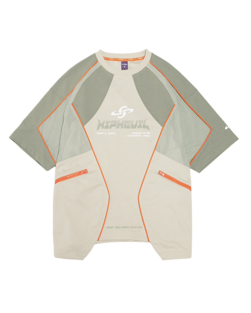 XIPHEVIL Cyberpunk Grid Dreamweave Quick-Dry T-Shirt