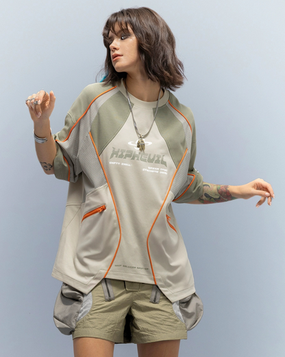 XIPHEVIL Cyberpunk Grid Dreamweave Quick-Dry T-Shirt