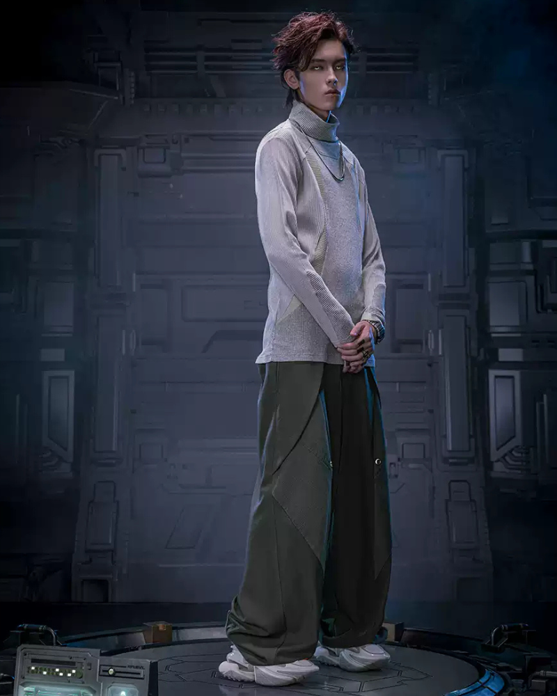 XIPHEVIL Cyberpunk Outfits Invisible Street Unisex Loose Pants