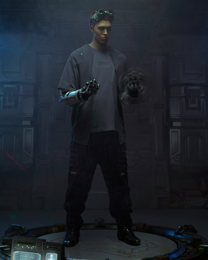 XIPHEVIL Cyberpunk Outfits Mecha T-Shirt