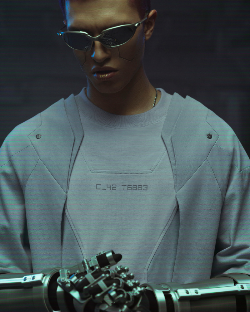 XIPHEVIL Cyberpunk Outfits Mecha T-Shirt