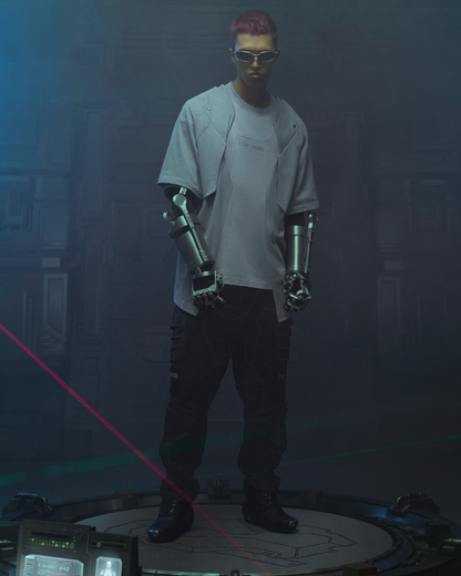 XIPHEVIL Cyberpunk Outfits Mecha T-Shirt