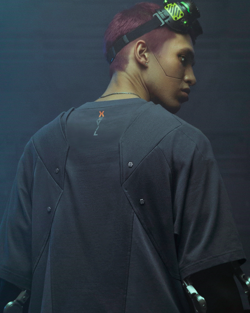 XIPHEVIL Cyberpunk Outfits Mecha T-Shirt