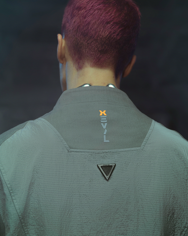 XIPHEVIL Cyberpunk Outfits Military Style Short Sleeve Shirt