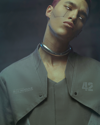 XIPHEVIL Cyberpunk Outfits Military Style Short Sleeve Shirt