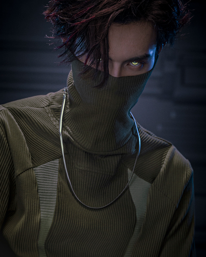 XIPHEVIL Cyberpunk Outfits Unisex Turtleneck Sweatshirt