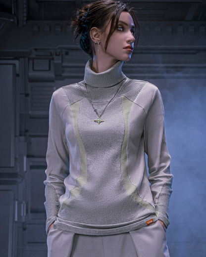 XIPHEVIL Cyberpunk Outfits Unisex Turtleneck Sweatshirt