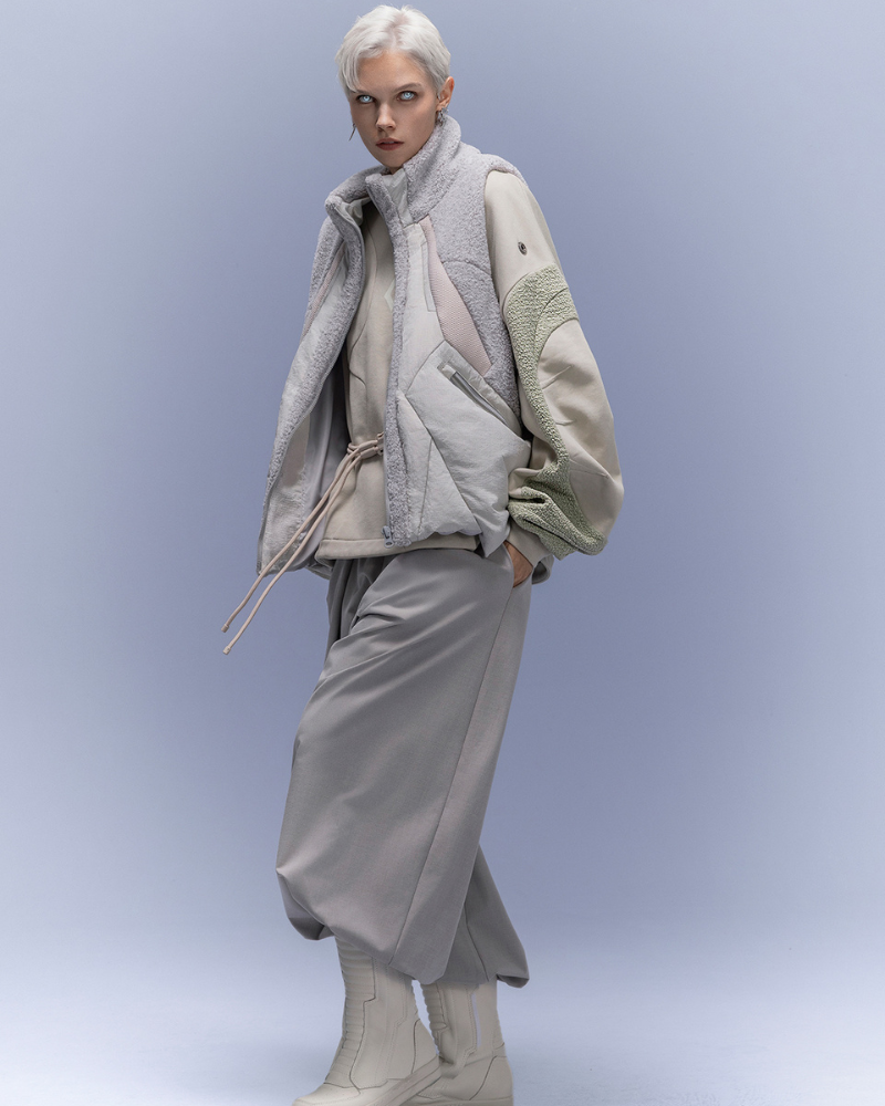 XIPHEVIL Cyberpunk Outfits Stand-Collar Lightweight Winter Down Vest