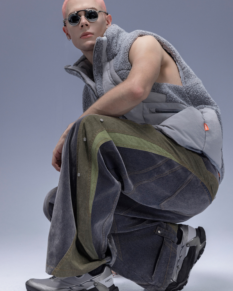 XIPHEVIL Cyberpunk Outfits Stand-Collar Lightweight Winter Down Vest