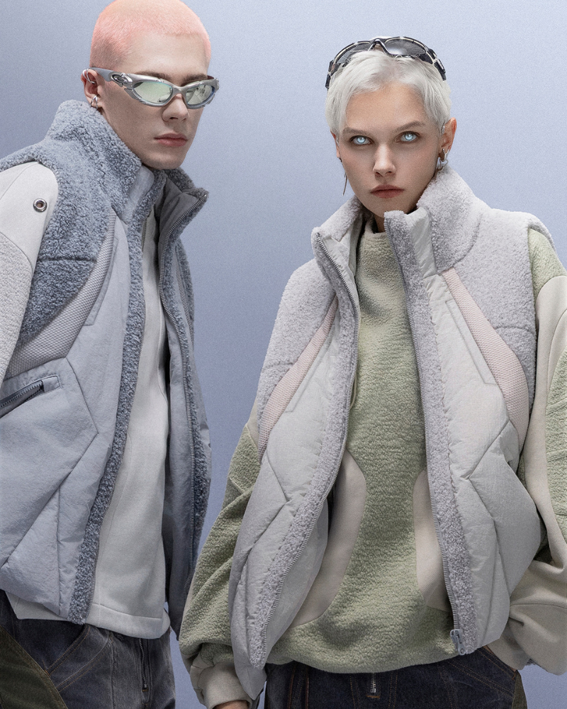 XIPHEVIL Cyberpunk Outfits Stand-Collar Lightweight Winter Down Vest