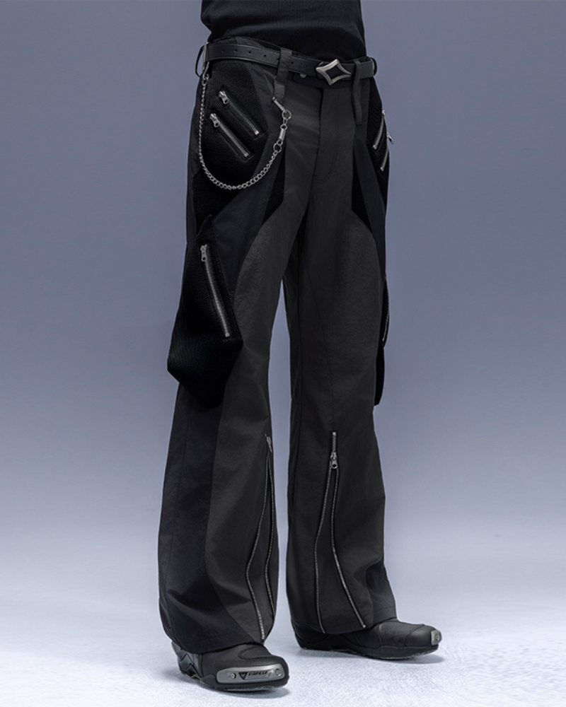 XIPHEVIL Cyberpunk Outfits Wide-Leg Techwear Pants