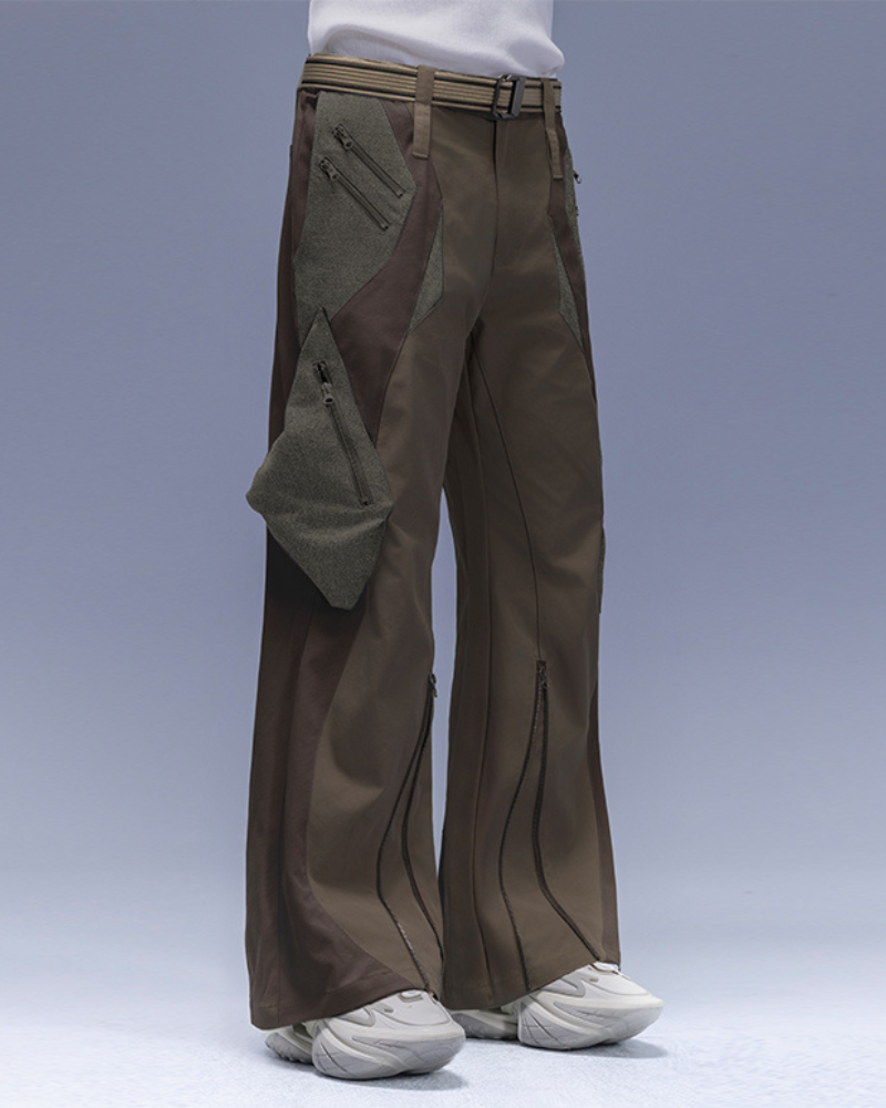 XIPHEVIL Cyberpunk Outfits Wide-Leg Techwear Pants