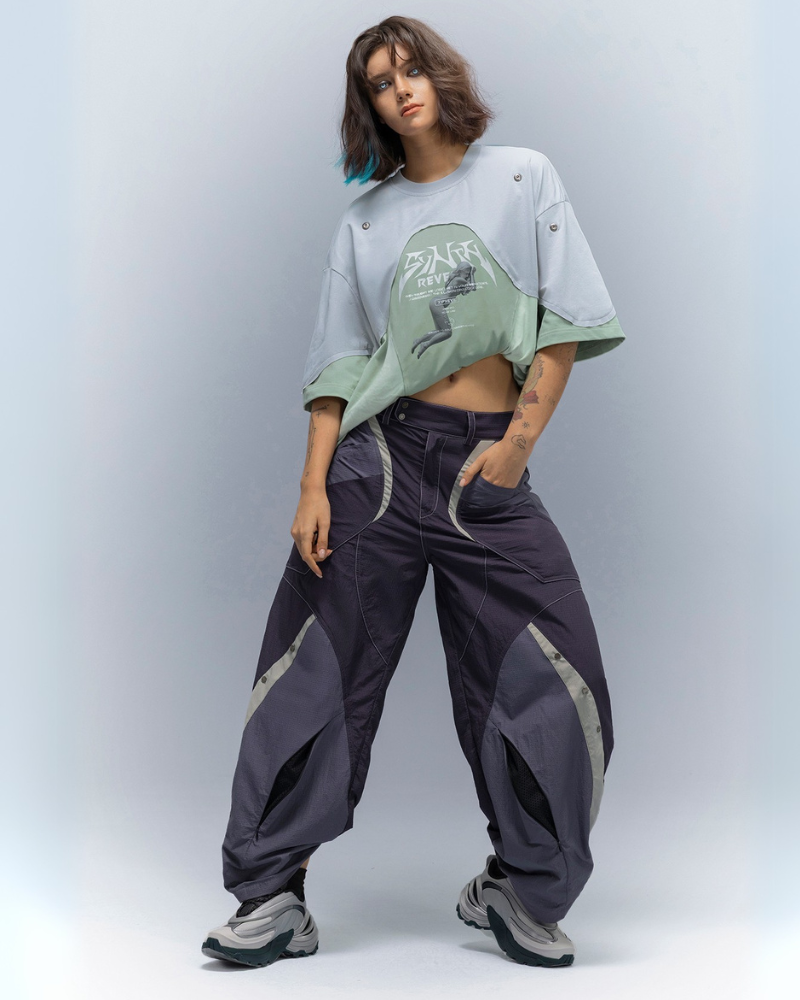 XIPHEVIL Cyberpunk Outfits Wind Blade Functional Quick-Dry Pants