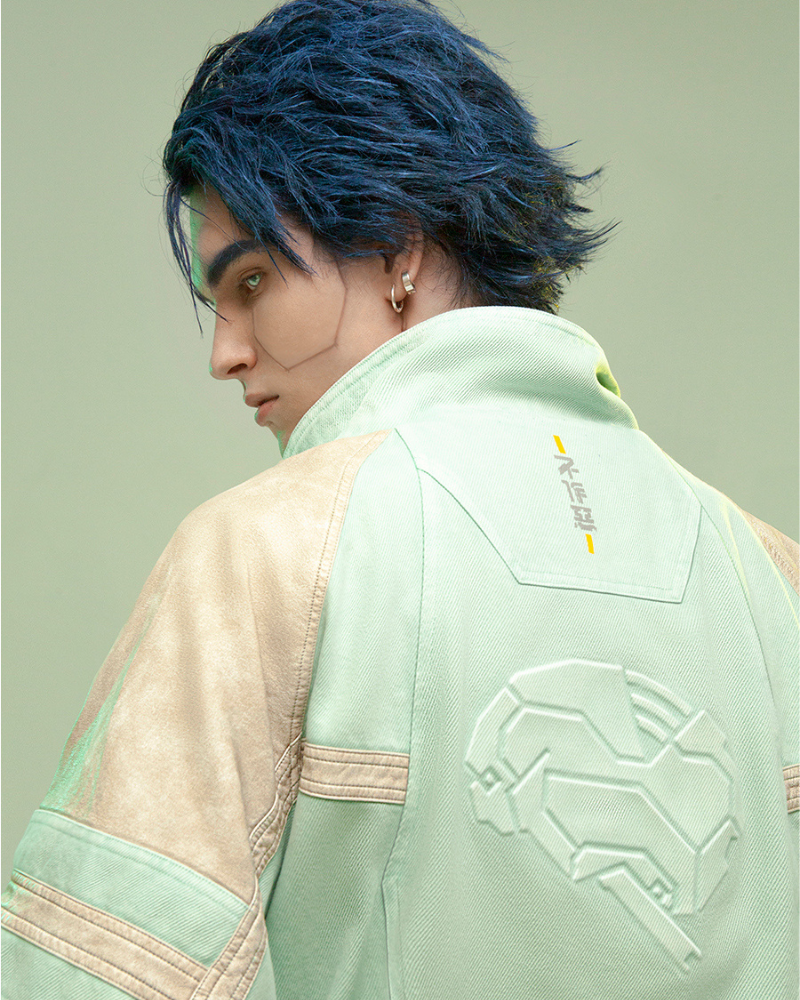 XIPHEVIL Cyberpunk Outfits 3D Embossed PU Patchwork Jacket