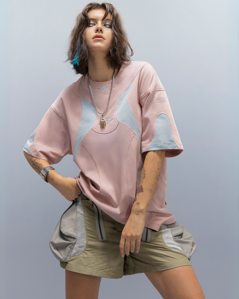 XIPHEVIL Cyberpunk Street-Style Star Arc Cocoon Pocket Shorts - Women