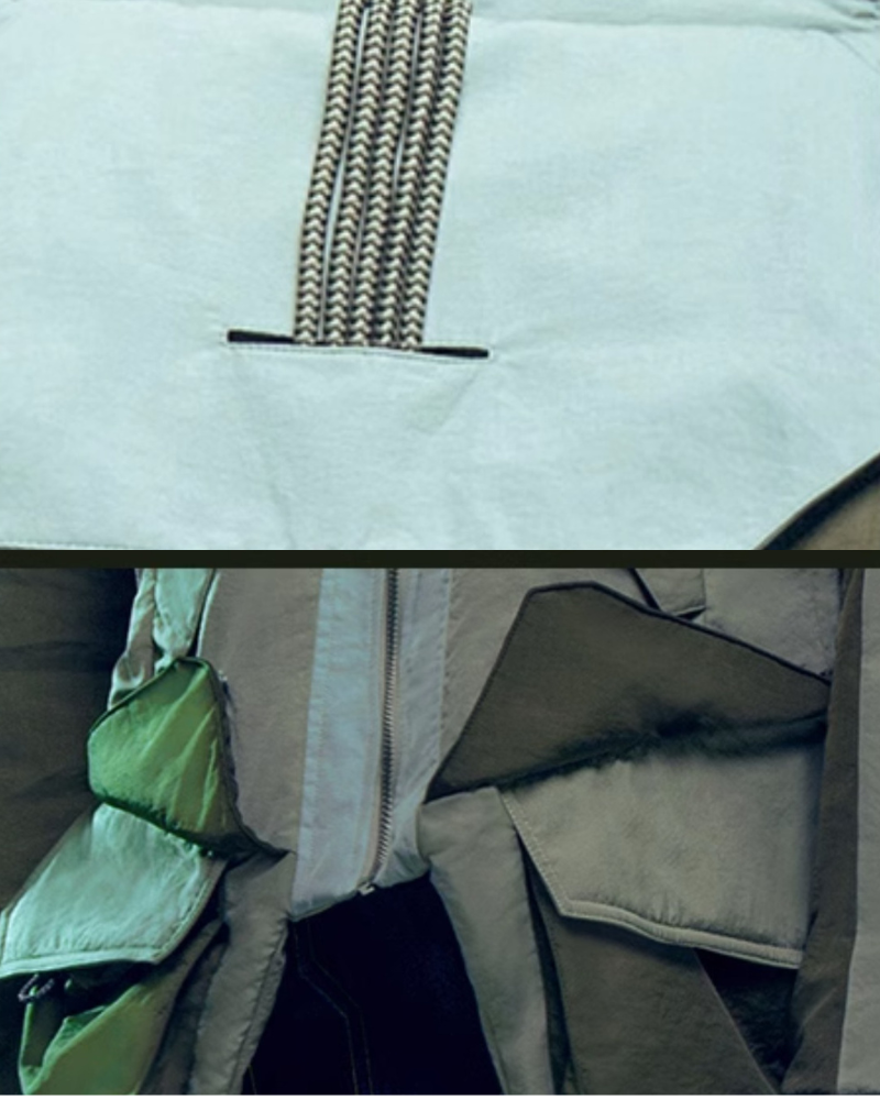 XIPHEVIL Cyberpunk Outfits Exotic Hacker Urban Winter Jacket