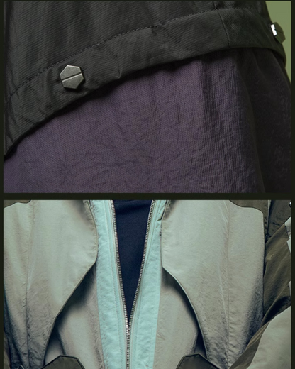 XIPHEVIL Cyberpunk Outfits Exotic Hacker Urban Winter Jacket