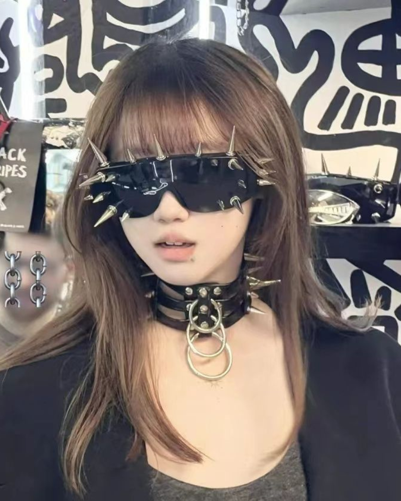 Y2K Rivet Rock Punk Sunglasses