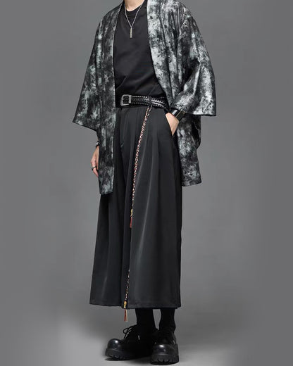 Yamamoto Carved Alloy Genuine Leather Belt