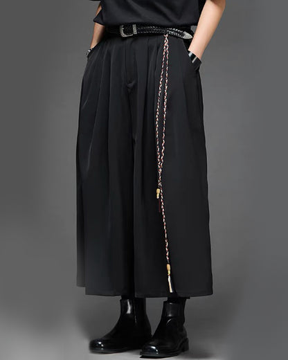 Yamamoto Carved Alloy Genuine Leather Belt