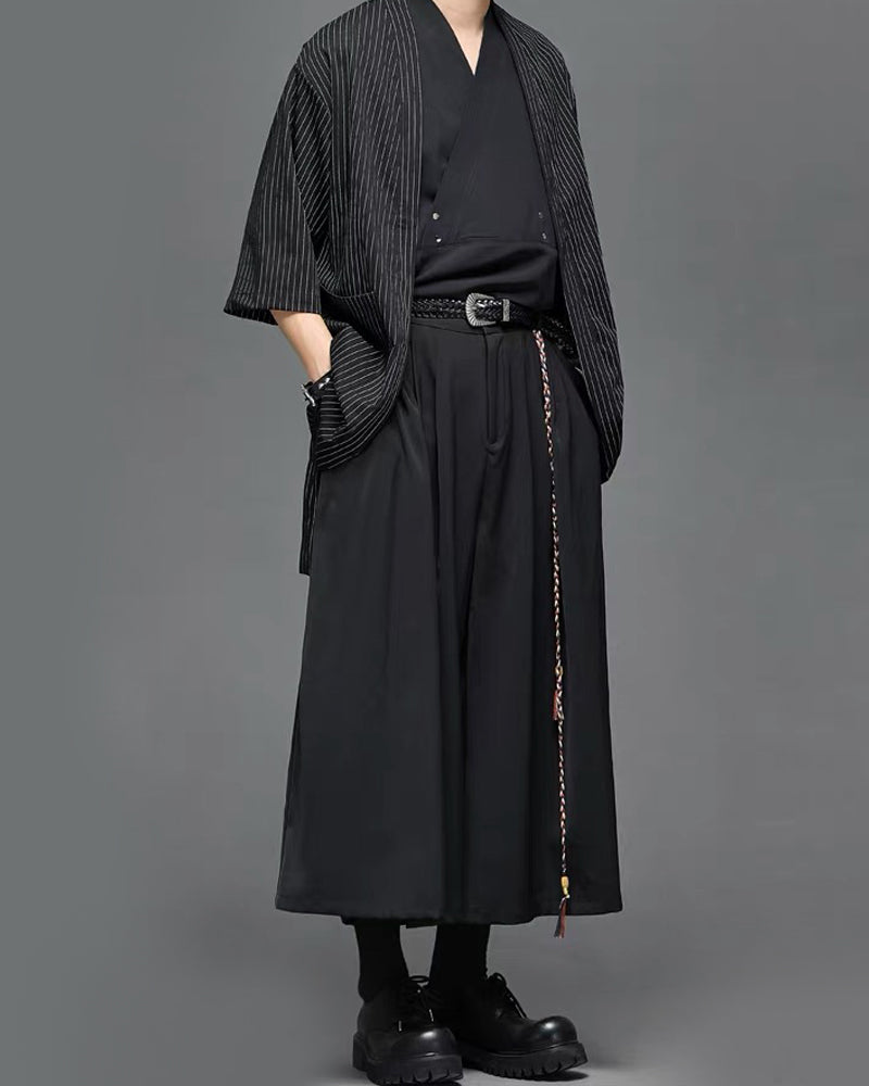 Yamamoto Carved Alloy Genuine Leather Belt