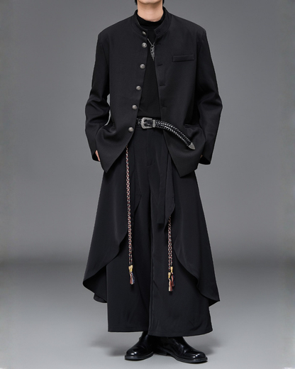 Yamamoto Dark Aesthetic Wide-Leg Hakama Pants