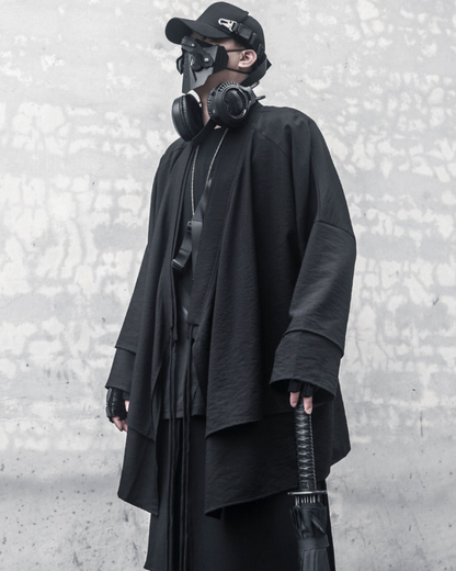 long coat,long black coat,Japanese techwear,techwear outfits,futuristic clothing,cyberpunk clothing,long coat,long black coat,black cloak,black cape,techwear jacket, tech jacket,cyberpunk jacket, cyberpunk techwear jacket, cyberpunk samurai jacket, samurai jacket cyberpunk,ninja costume,ninja halloween costume,samurai jacket,cyberpunk style jacket