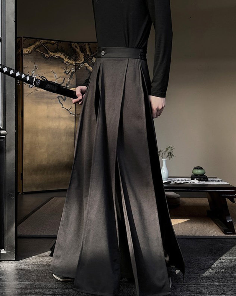 Japanese Irregular Split Samurai Hakama Pants – Techwear Official