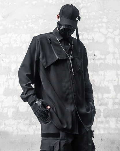 Techwear T-shirts,tactical shirt,mens black tees,cargo t-shirt men&