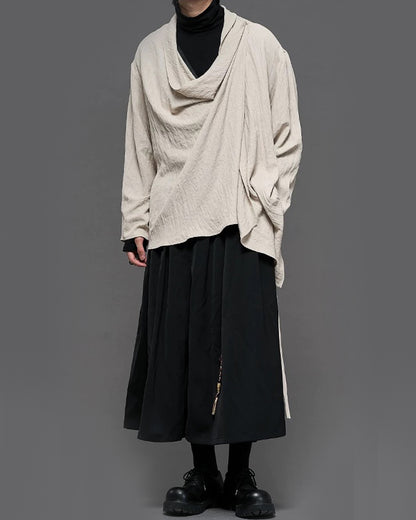 Yamamoto Mock Neck Long-Sleeve T-shirt