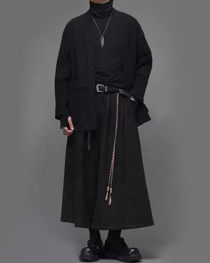 Yamamoto Mock Neck Long-Sleeve T-shirt