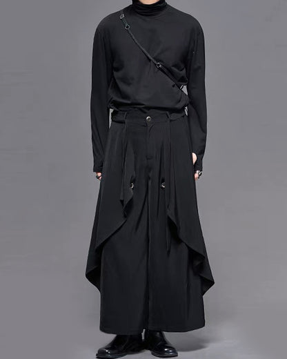 Yamamoto Mock Neck Long-Sleeve T-shirt