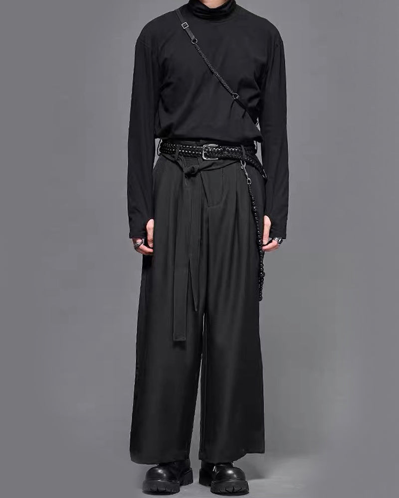 Yamamoto Mock Neck Long-Sleeve T-shirt