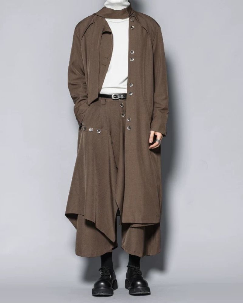 Yamamoto Scarf Collar Long Coat