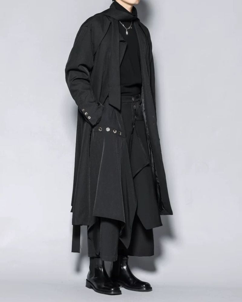 Yamamoto Scarf Collar Long Coat