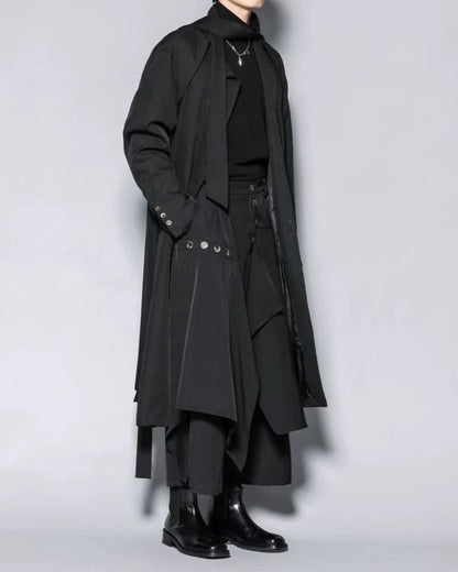 Yamamoto Scarf Collar Long Coat