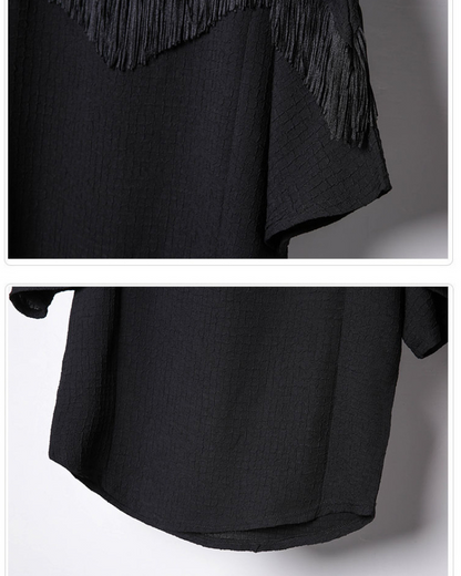 Yamamoto Style Tassel Bat Sleeve T-Shirt