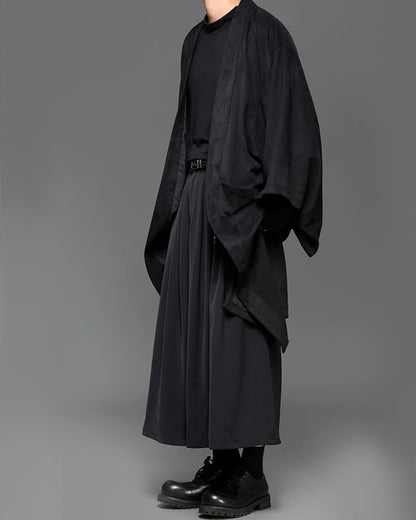 Yamamoto Suede Long Kimino Jacket